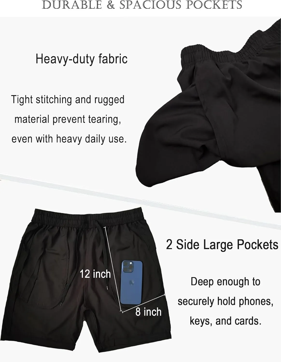 5 Pack Mens Shorts Athletic Gym Quick Dry Basketball Shorts with Pockets for Workout Running Casual Activewear