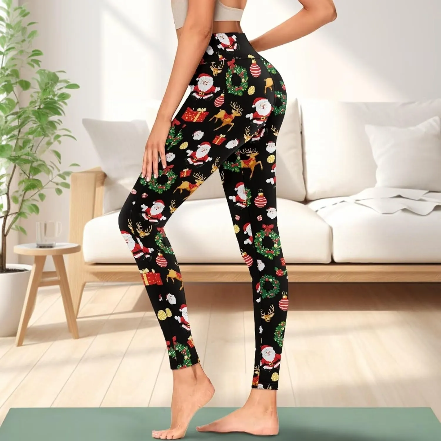 AFPANQZ Women's Yoga Leggings with Pockets Seamless Yoga Pants Casual Running Dance Sports High Waist Long Activewear