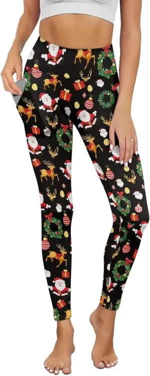 AFPANQZ Women's Yoga Leggings with Pockets Seamless Yoga Pants Casual Running Dance Sports High Waist Long Activewear