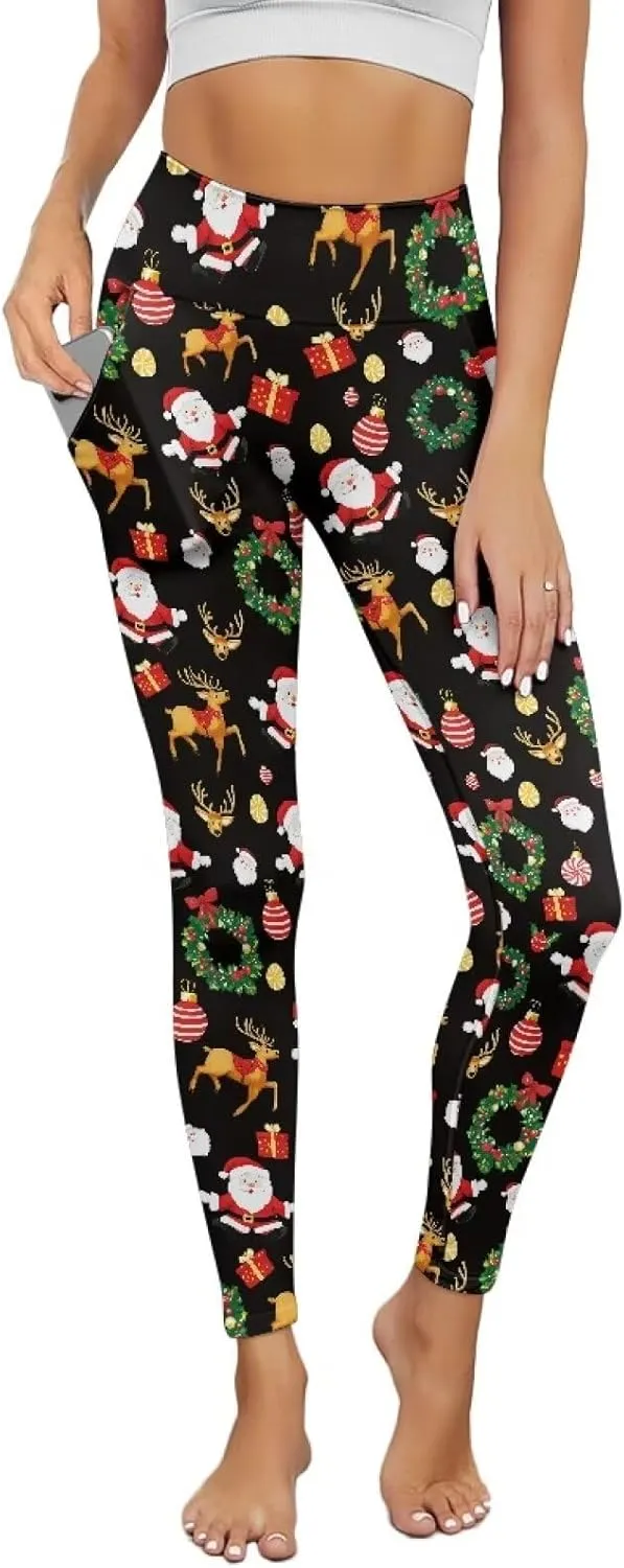 AFPANQZ Women's Yoga Leggings with Pockets Seamless Yoga Pants Casual Running Dance Sports High Waist Long Activewear