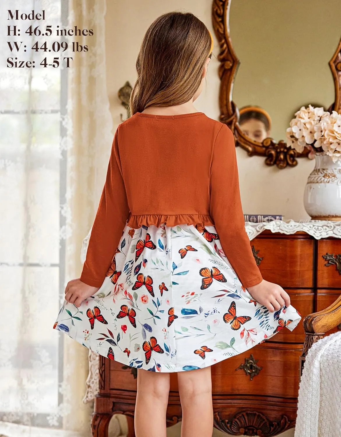 Arshiner Toddler Dress and Cardigan Girl Floral Print Sleeveless Sundress and Long Sleeve Shrugs Sets