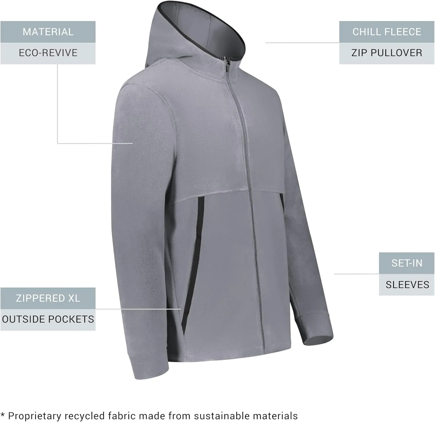 Augusta Sportswear Men's Chill Fleece 2.0 Full Zip Hoodie