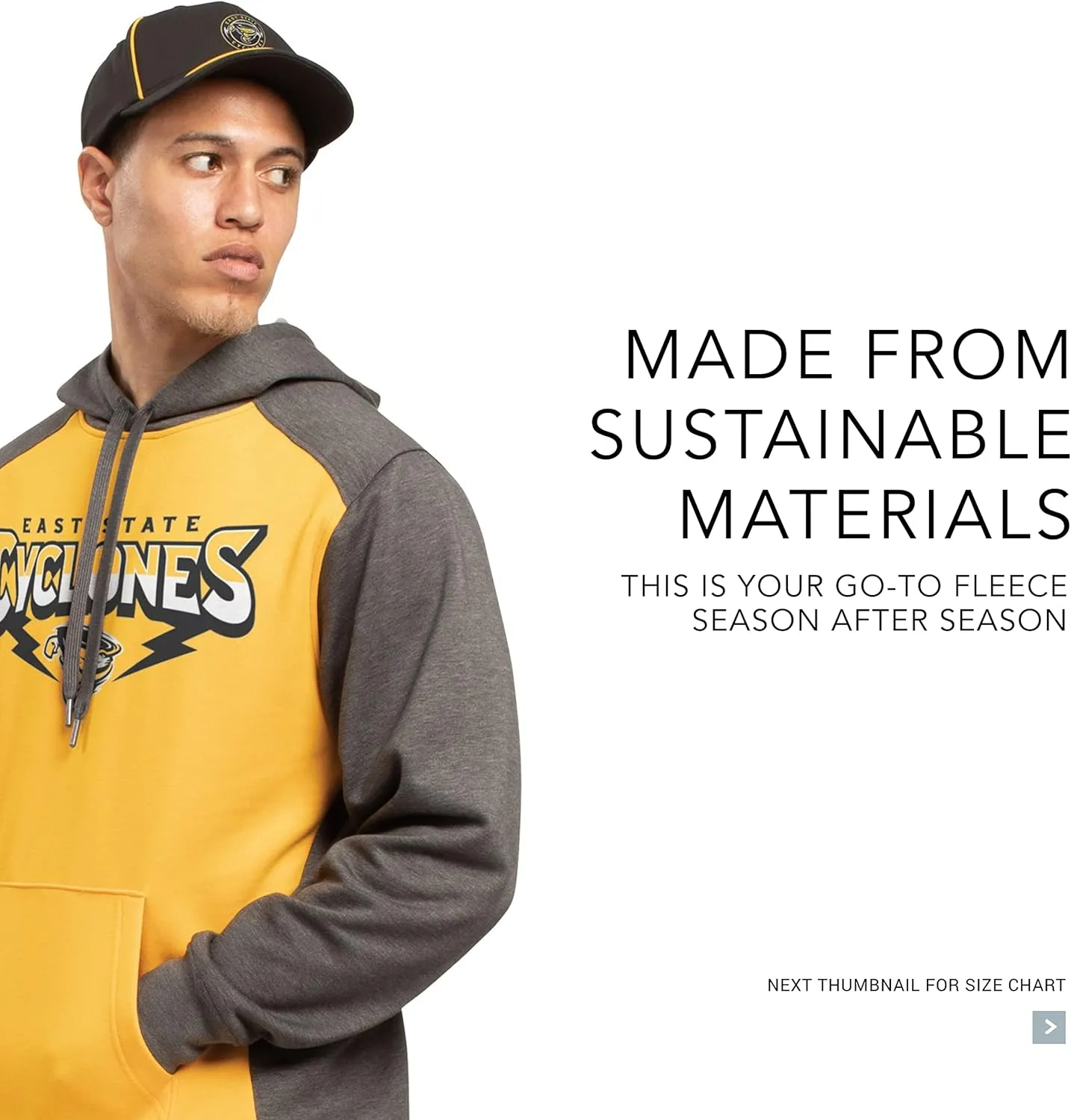 Augusta Sportswear Men's Three-Season Fleece Pullover Hoodie