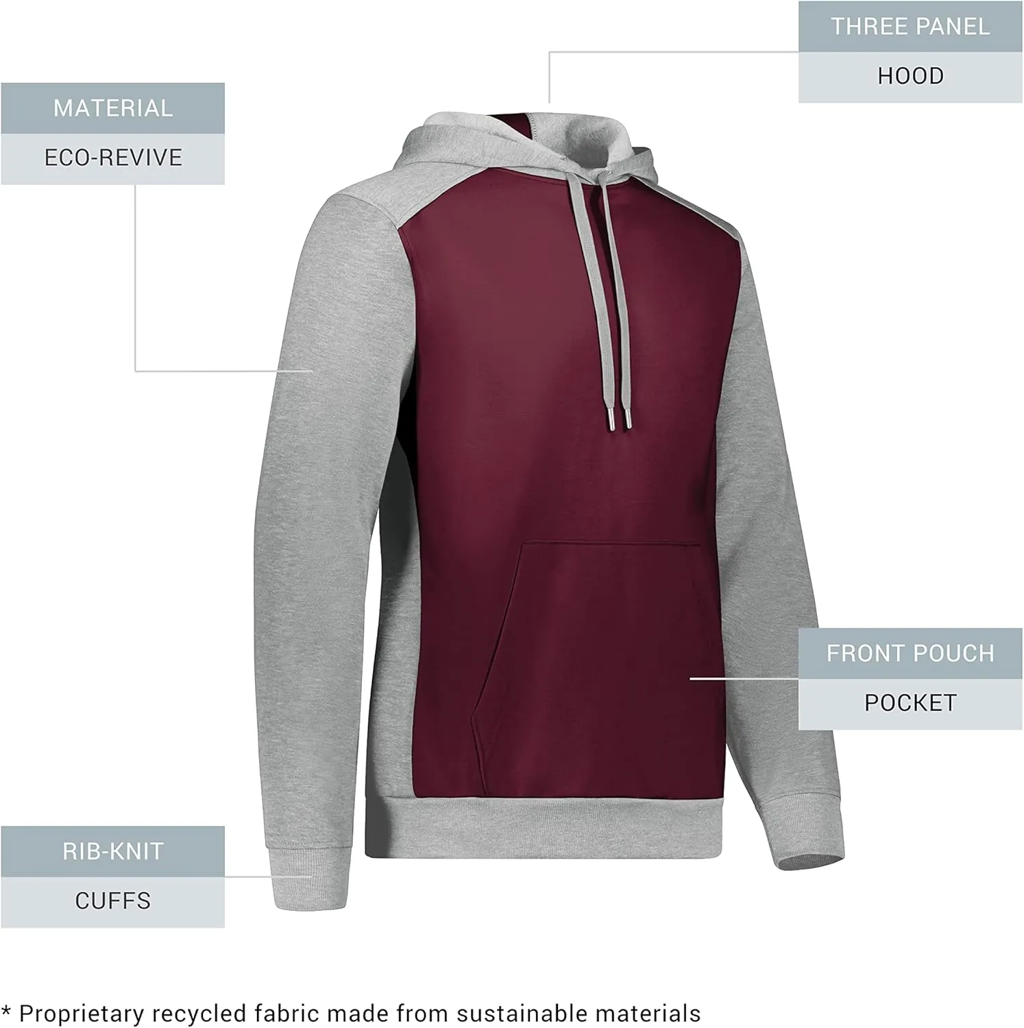 Augusta Sportswear Men's Three-Season Fleece Pullover Hoodie
