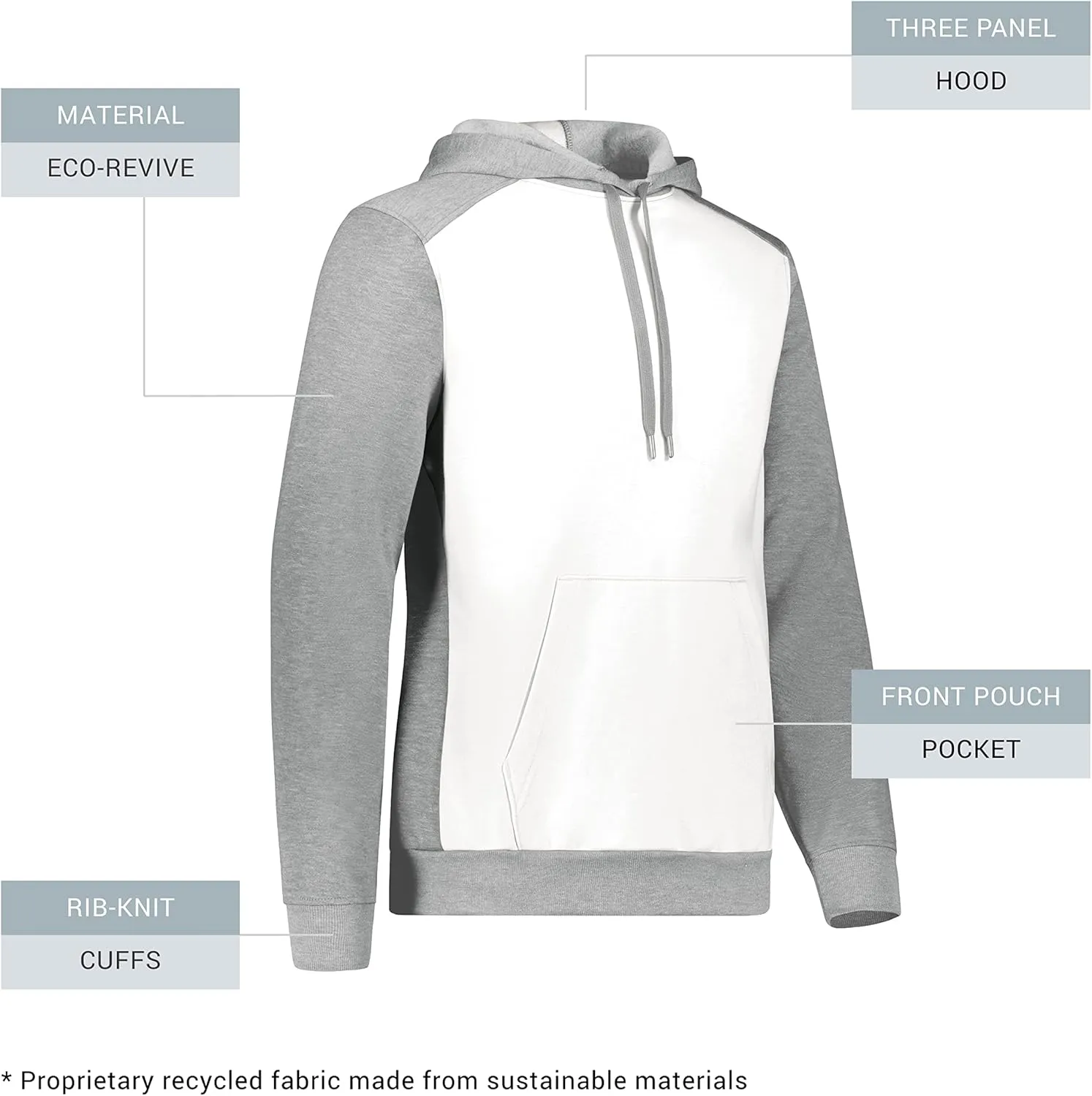 Augusta Sportswear Men's Three-Season Fleece Pullover Hoodie