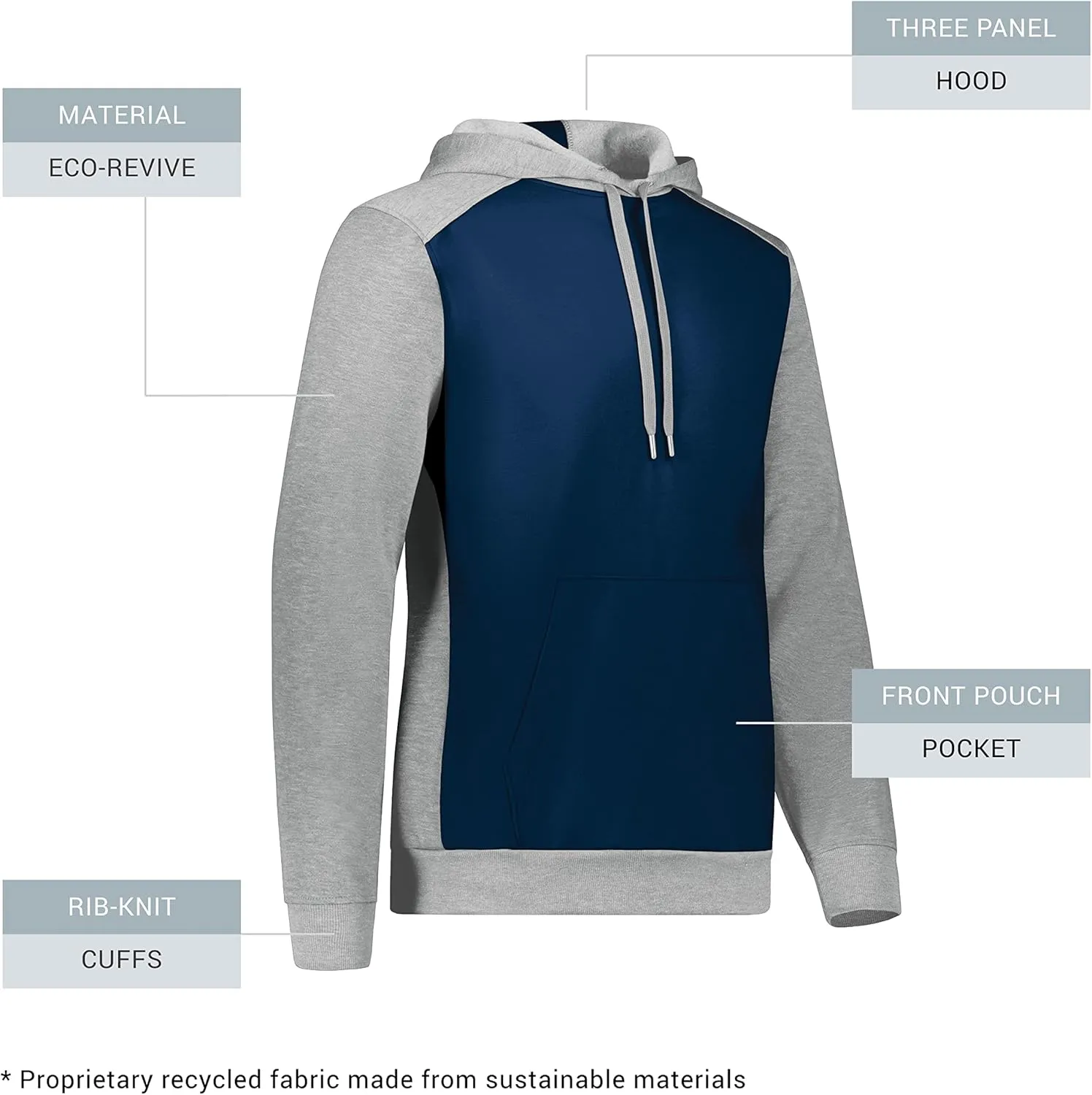 Augusta Sportswear Men's Three-Season Fleece Pullover Hoodie