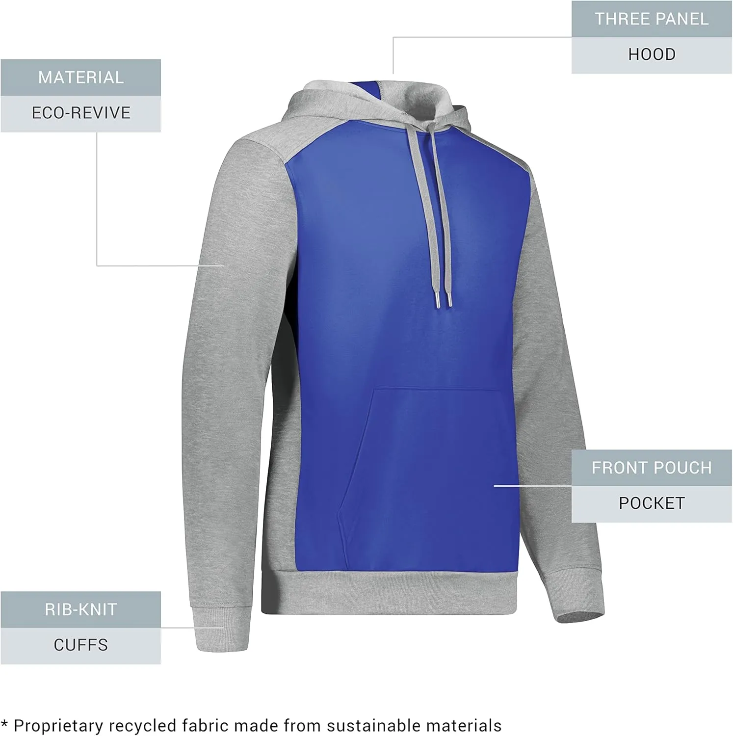 Augusta Sportswear Men's Three-Season Fleece Pullover Hoodie