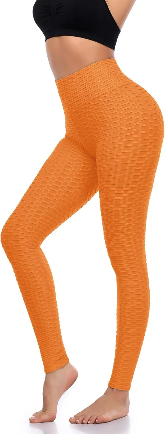 Butt Lifting Leggings for Women Yoga Workout Gym High Waisted Plus Size Soft Tummy Control Pants