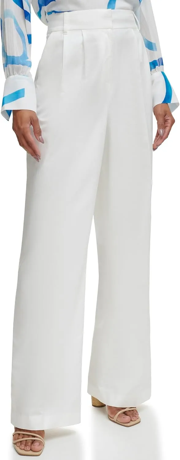 Calvin Klein womens Pleated Straight Leg Pant Pant