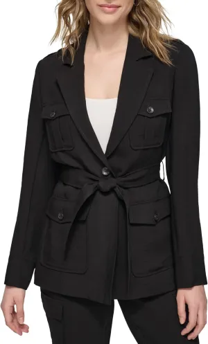 Calvin Klein Women's Woven Belted Jacket