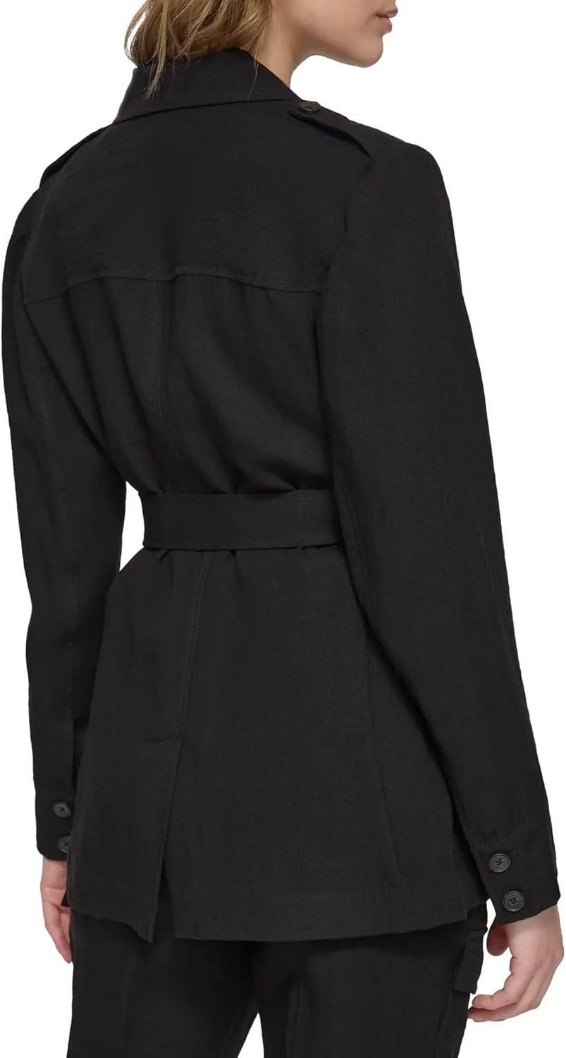 Calvin Klein Women's Woven Belted Jacket