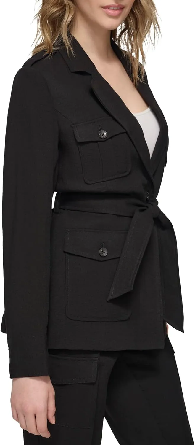 Calvin Klein Women's Woven Belted Jacket