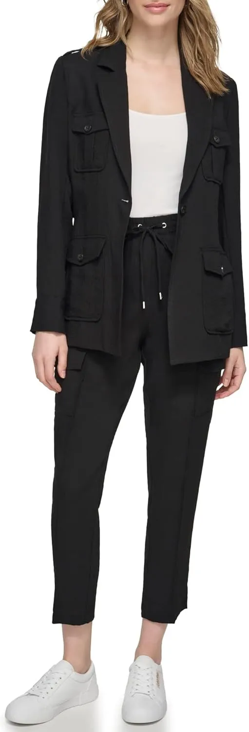 Calvin Klein Women's Woven Belted Jacket