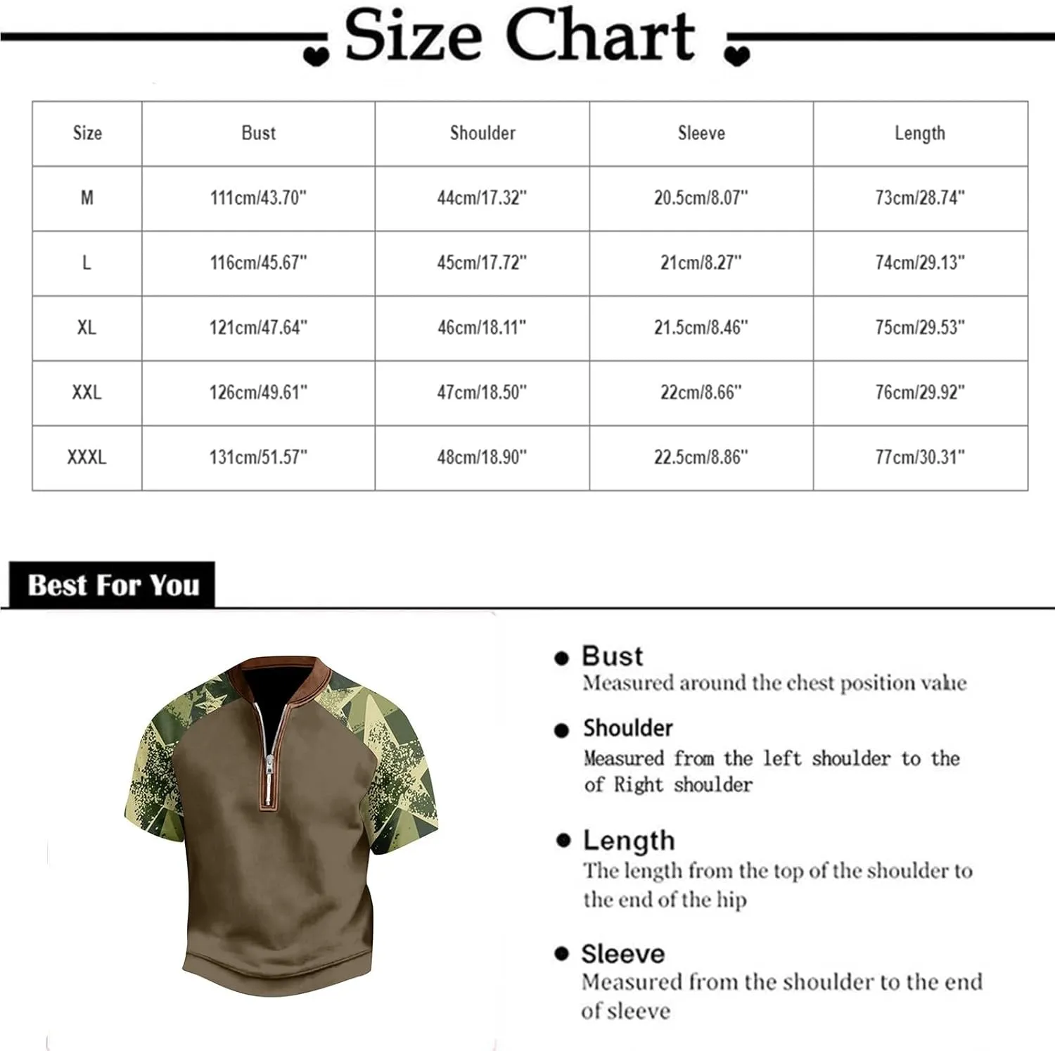 Camo Zipper Henley T Shirt for Men Short Sleeve Summer Activewear Top Breathable Loose Fit Gym Training Military Tactical Tee
