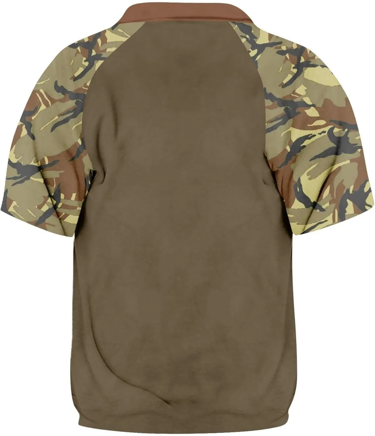 Camo Zipper Henley T Shirt for Men Short Sleeve Summer Activewear Top Breathable Loose Fit Gym Training Military Tactical Tee