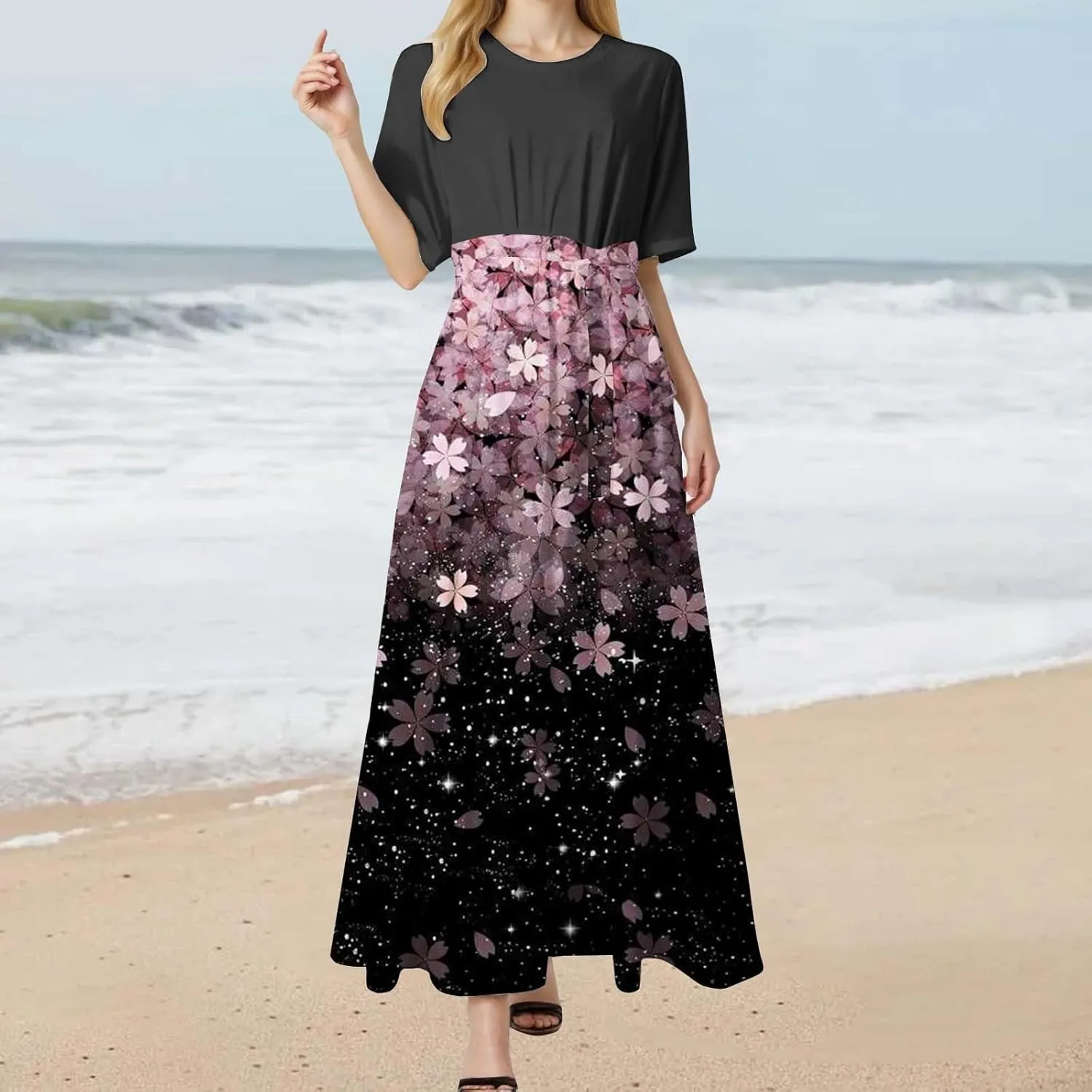 Casual Summer Dresses for Women 2025,Womens Eyelet A Line Vacation Beach Dress Spaghetti Strap Swimsuit Cover Up Dress