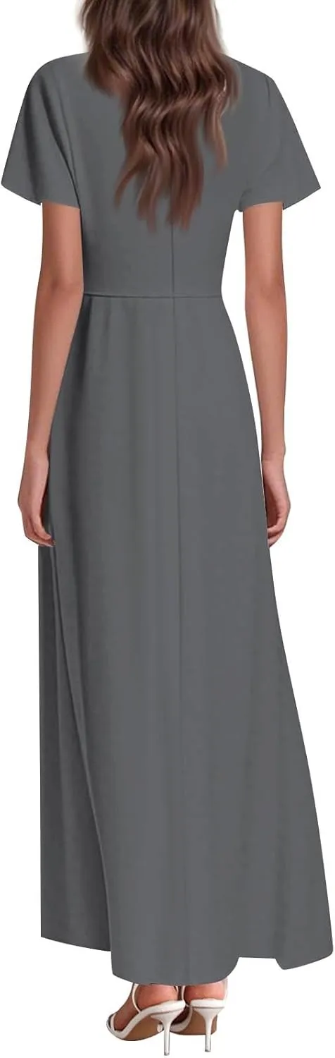Chiffon Dresses for Women Swing Flowy Ruffle Hem Swing Womens Dresses Holiday Dress Summer Beach Casual Dresses