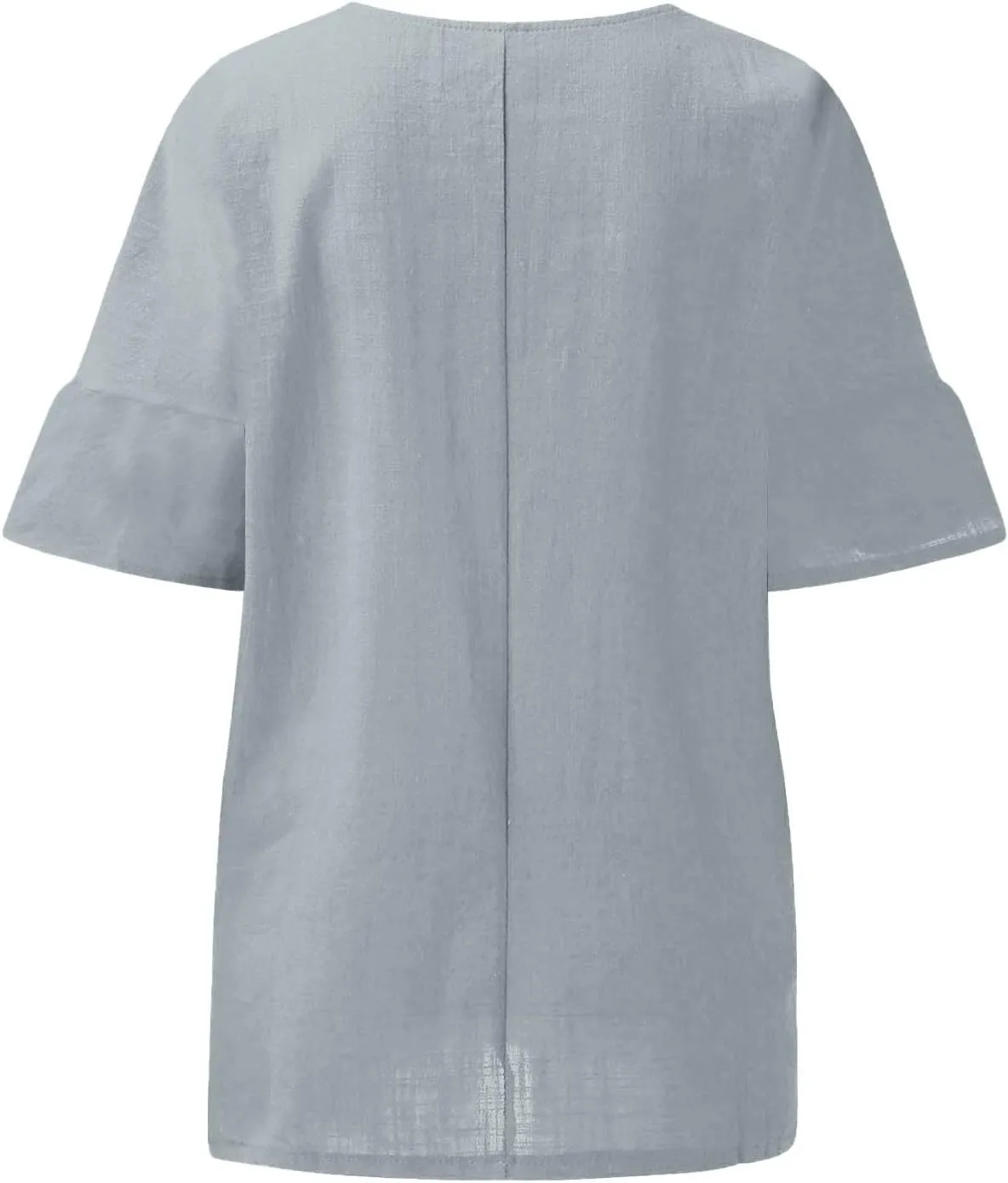 Cotton Linen Shirt for Women 2025 Vacation Summer Loose Fit Casual 3/4 Sleeve Tops Tshirt Cotton Blouse Basic Tees