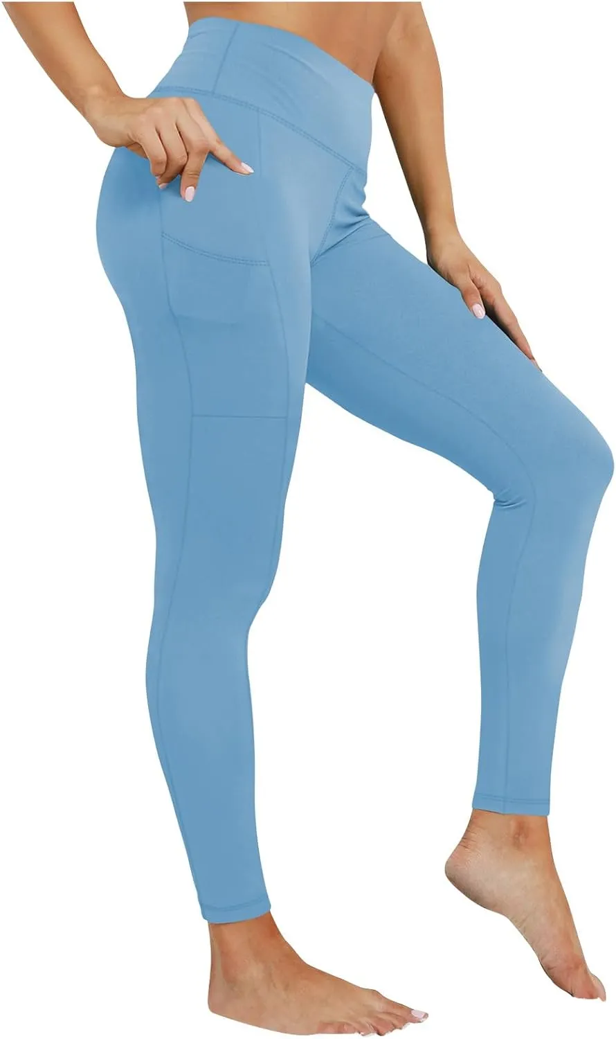 DASAYO Yoga Pants with Pockets for Women High Waist Tummy Control Activewear Leggings Stretchy Fitness Workout Leggings