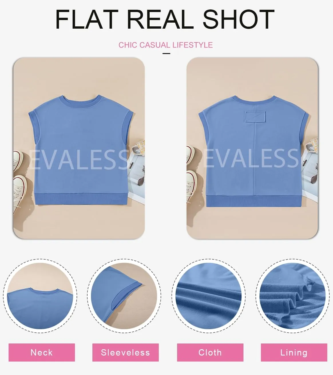 EVALESS Cap Sleeve Tops for Women Summer Tank Tops Basic Tee Shirts Casual 2024 Fashion Clothes Outfits