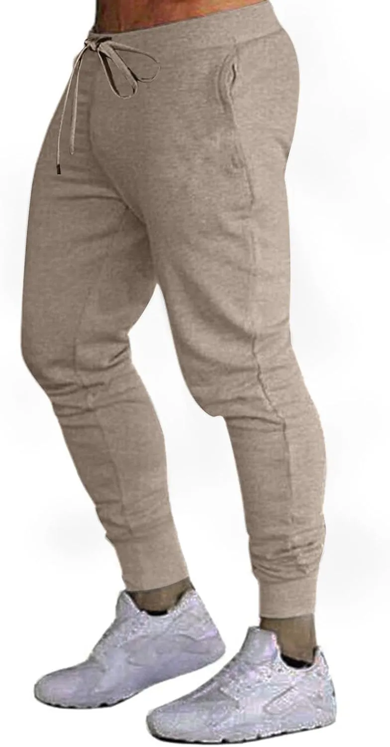 Finelylove Joggers for Men Slim Fit Lightweight Stretch Sweatpants Elastic Waist Tapered Workout Athletic Track Pants