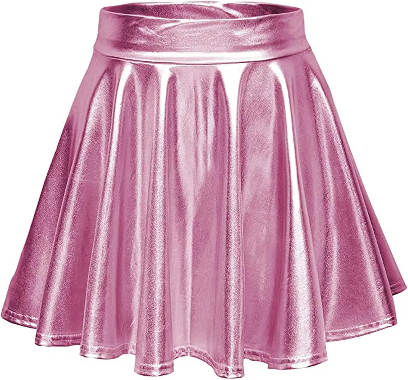 Flared Casual Pleated Fashion A-Line Women's Skirt Mini Shiny Skirt Skirt Overalls for Women Plaid