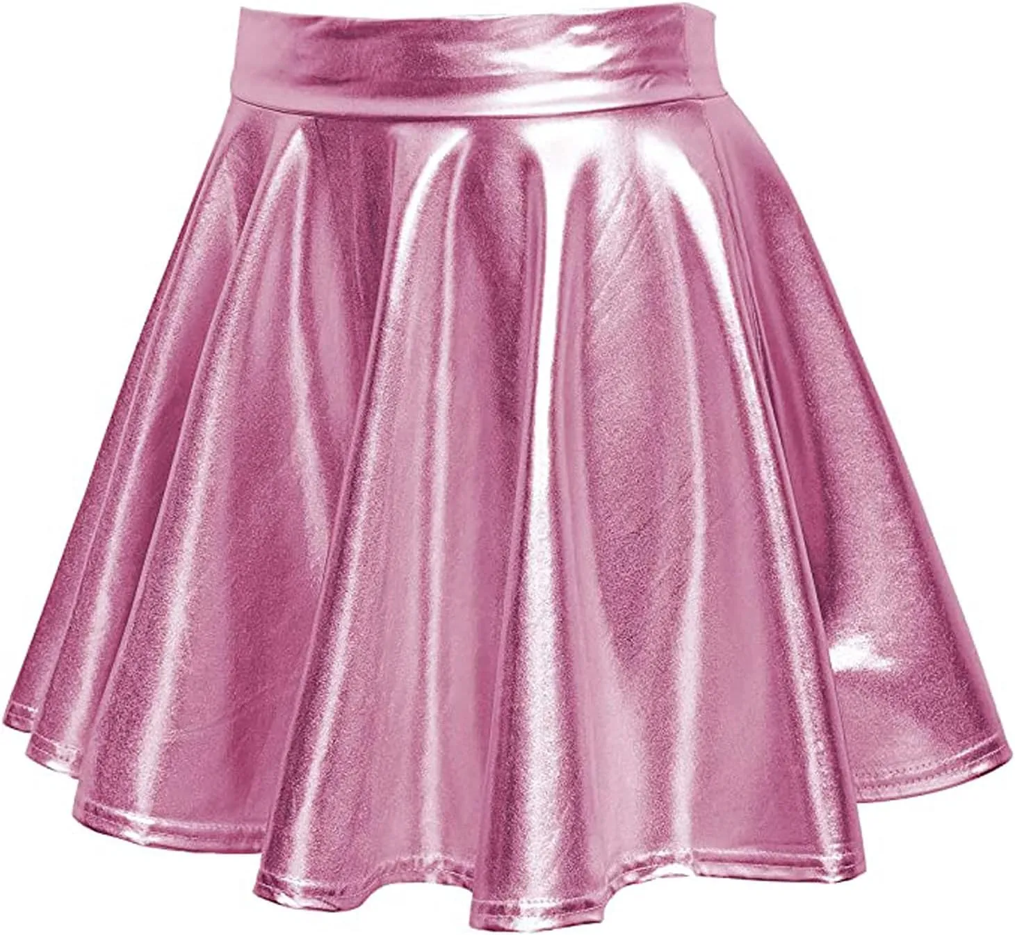 Flared Casual Pleated Fashion A-Line Women's Skirt Mini Shiny Skirt Skirt Overalls for Women Plaid