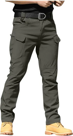 GOFULY Mens Cargo Pants Baggy Relaxed Fit Stretch Pants Tall Multi Pockets Hiking Pants Work Trousers Casual