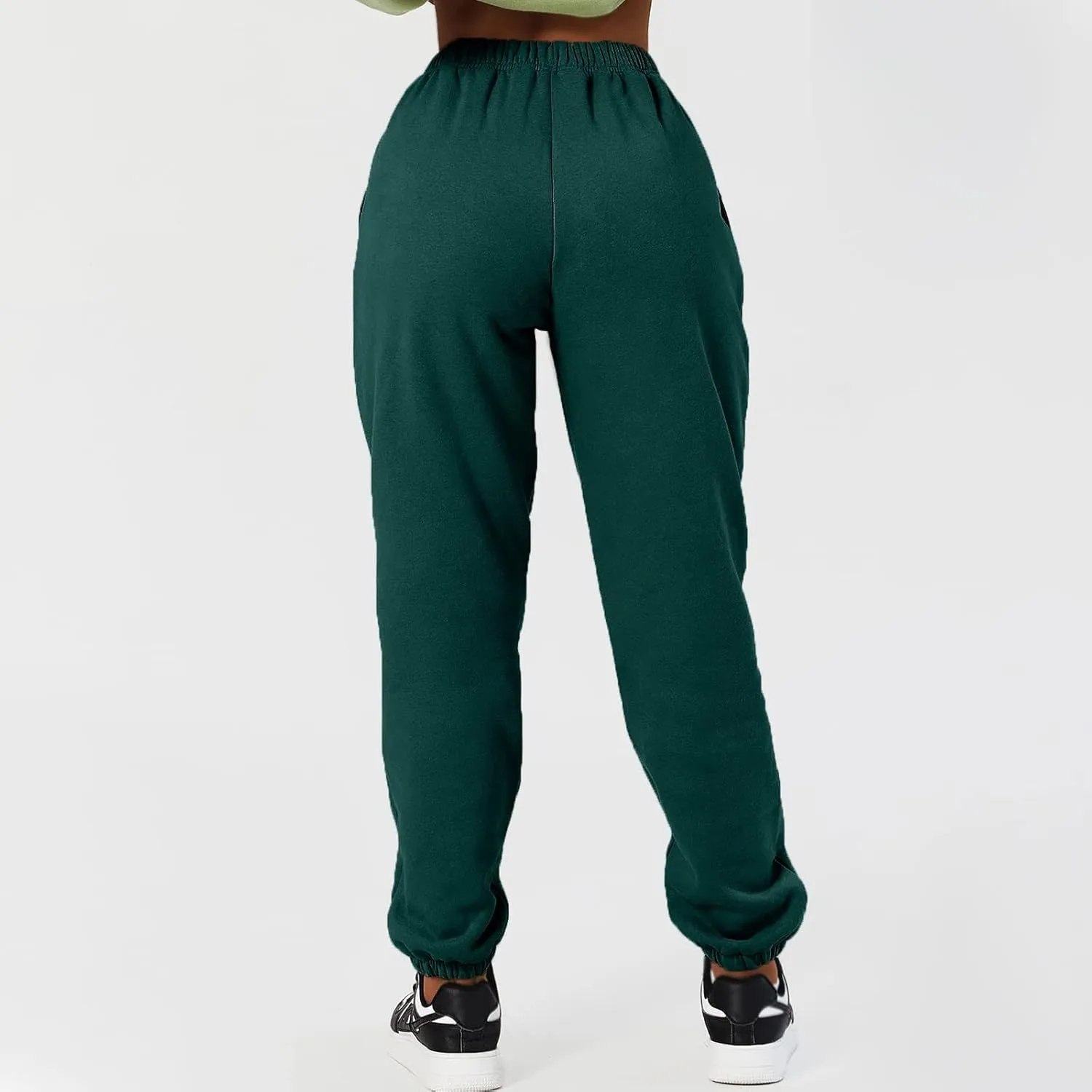 Gumipy Joggers for Women High Waisted Workout Trousers Baggy Fleece Lined Lounge Pants Comfy Drawstring Joggers Activewear