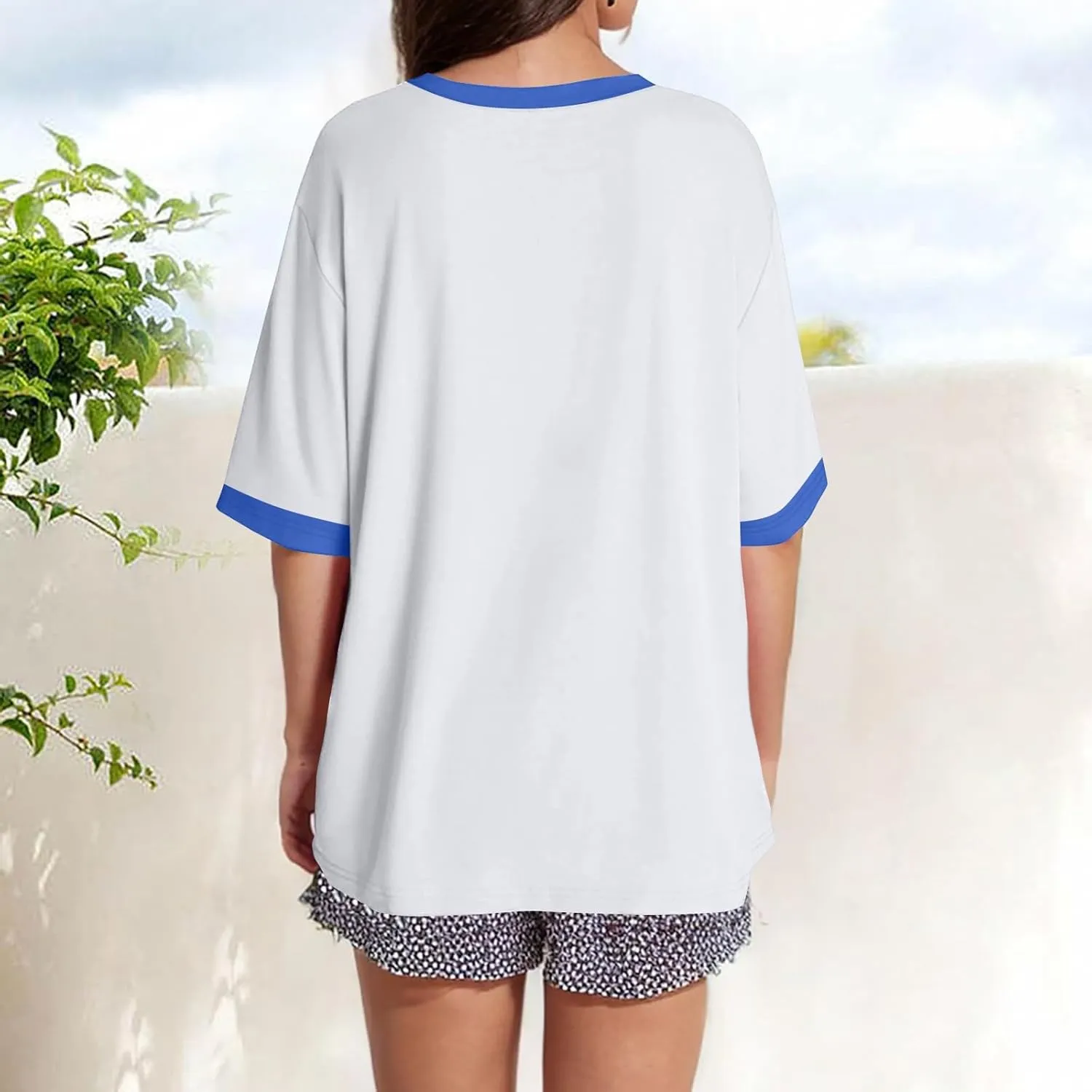 Half Sleeve Tops for Women Crew Neck Casual Summer Oversized Tshirts Trendy Going Out Tops Womens Shirts