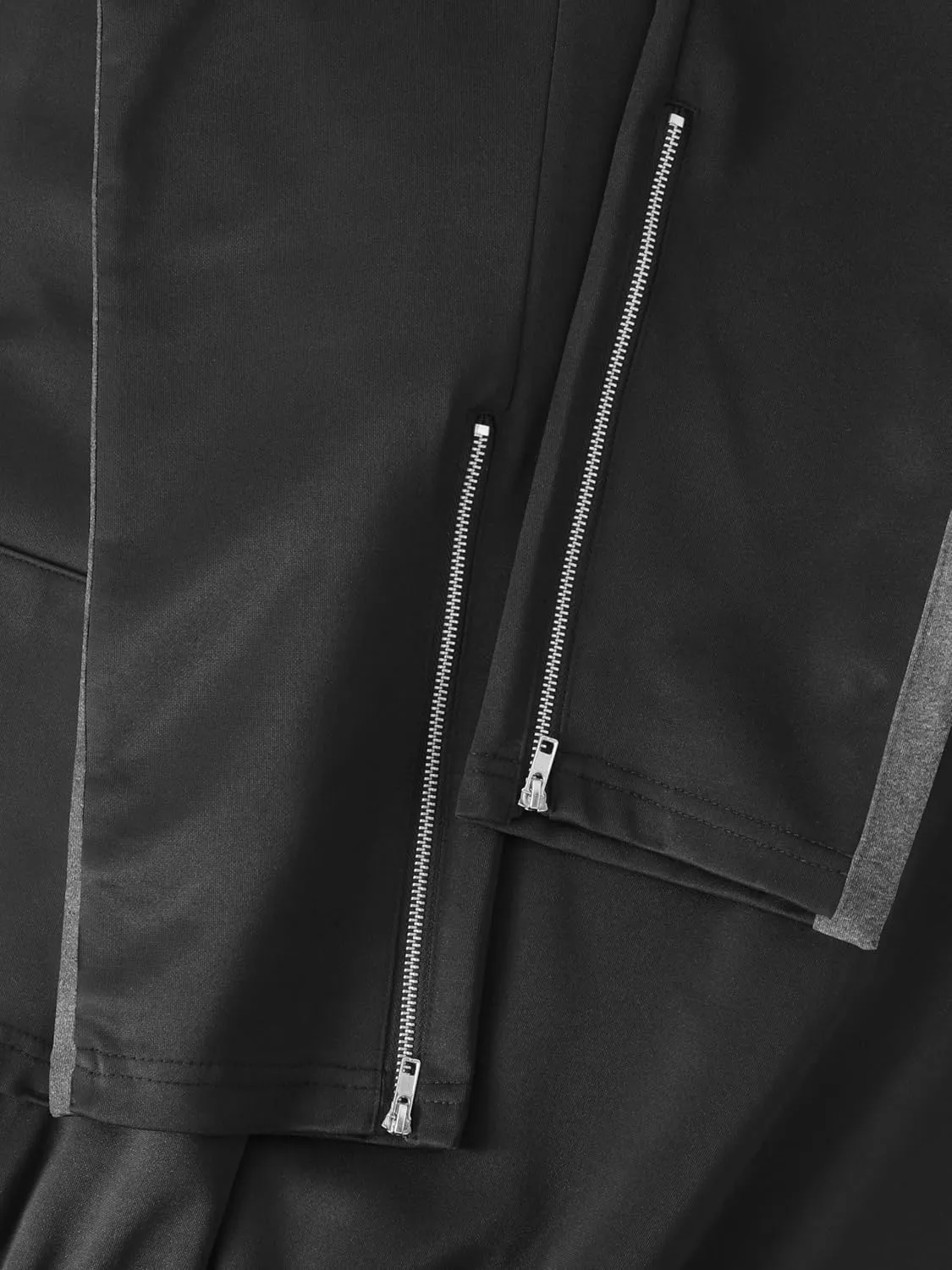 Hat and Beyond Mens Premium Track Jersey Pants with Ankle Zipper Slim Athletic Fit Sweatpants