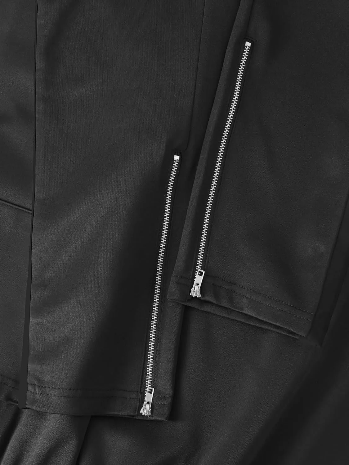 Hat and Beyond Mens Premium Track Jersey Pants with Ankle Zipper Slim Athletic Fit Sweatpants