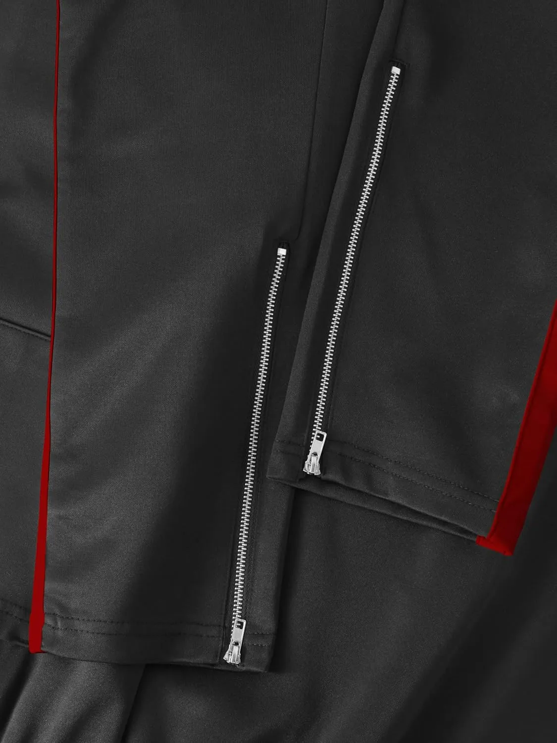 Hat and Beyond Mens Premium Track Jersey Pants with Ankle Zipper Slim Athletic Fit Sweatpants