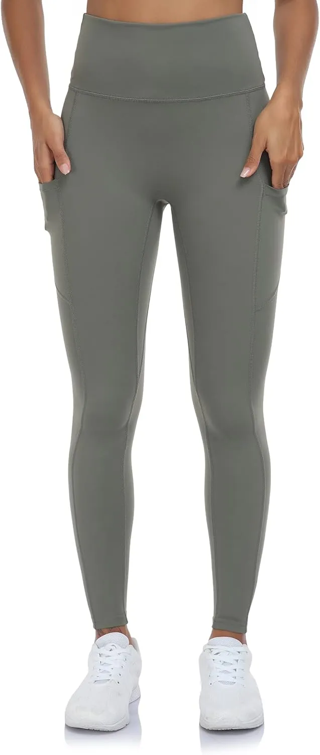 High Waisted Gym Yoga Pants with Pockets, Tummy Control Activewear Workout Leggings for Women