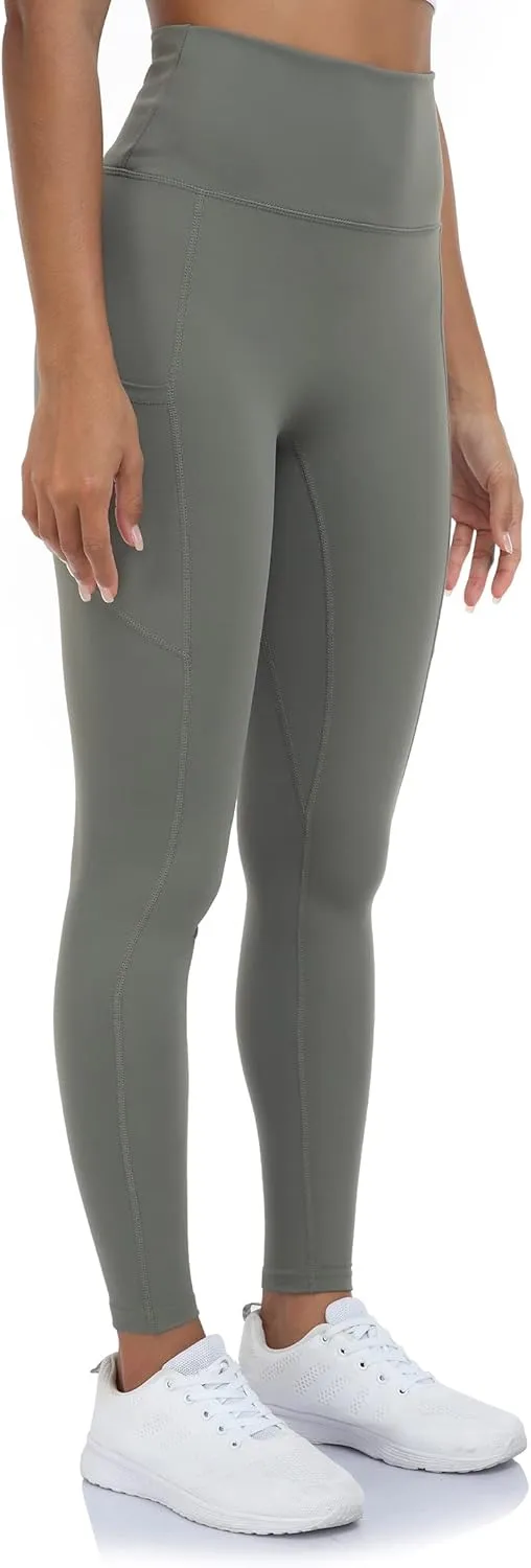 High Waisted Gym Yoga Pants with Pockets, Tummy Control Activewear Workout Leggings for Women