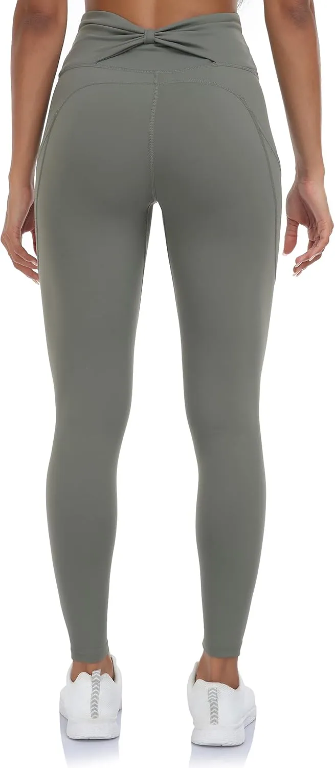 High Waisted Gym Yoga Pants with Pockets, Tummy Control Activewear Workout Leggings for Women