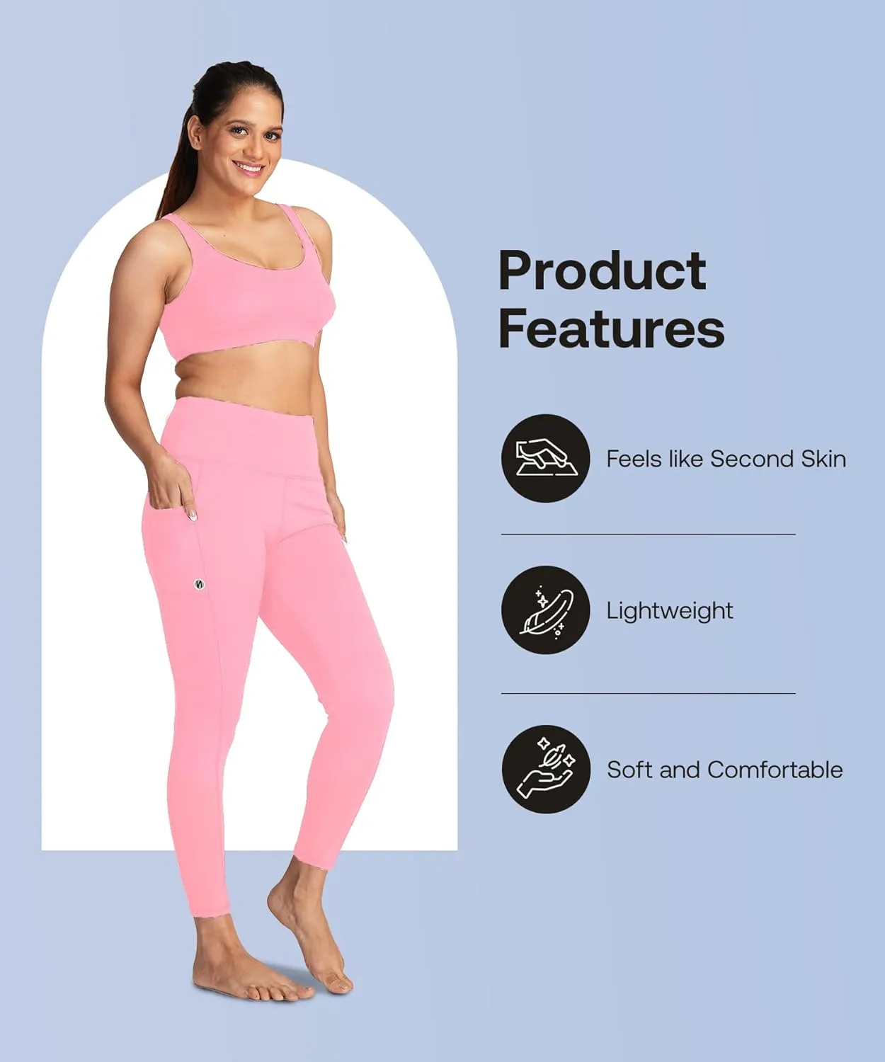 High-Waisted Yoga Pants  Buttery Soft, Tummy Control Leggings with Pockets for Workout & Casual Wear