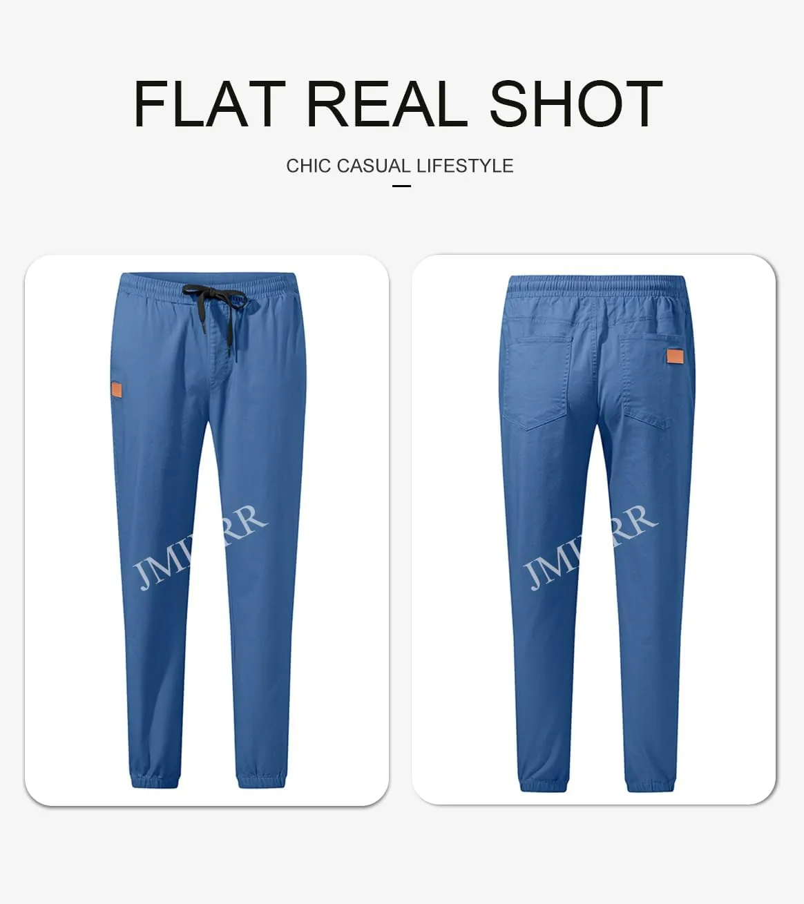 JMIERR Mens Casual Joggers Pants - Cotton Drawstring Chino Cargo Pants Hiking Outdoor Twill Track Jogging Sweatpants Pants