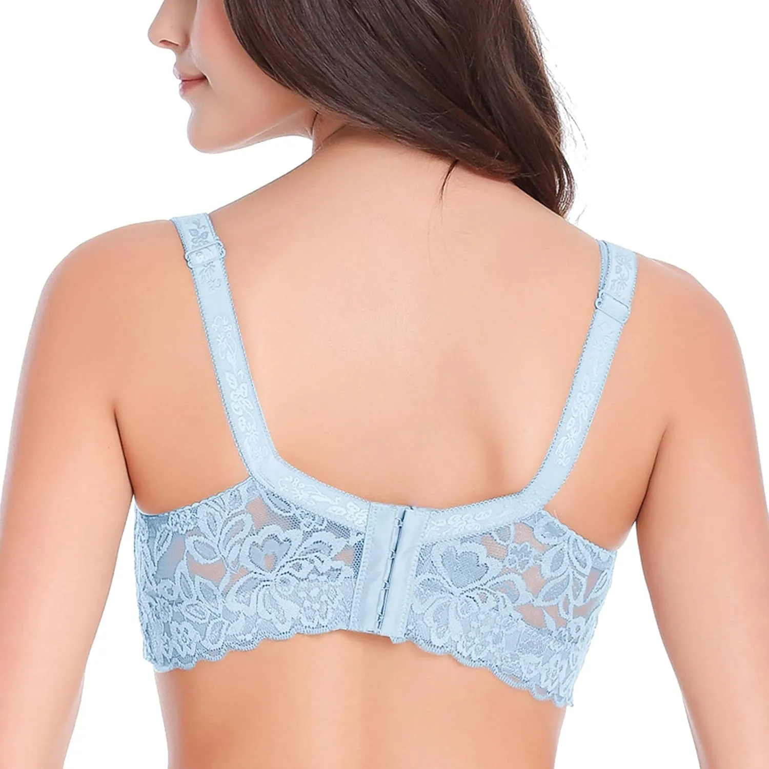 Lace Bralettes Womens Plunge Wireless Bras Camisole Tops Cami Strappy Sexy Soft Push Up Bras with Underwire Support