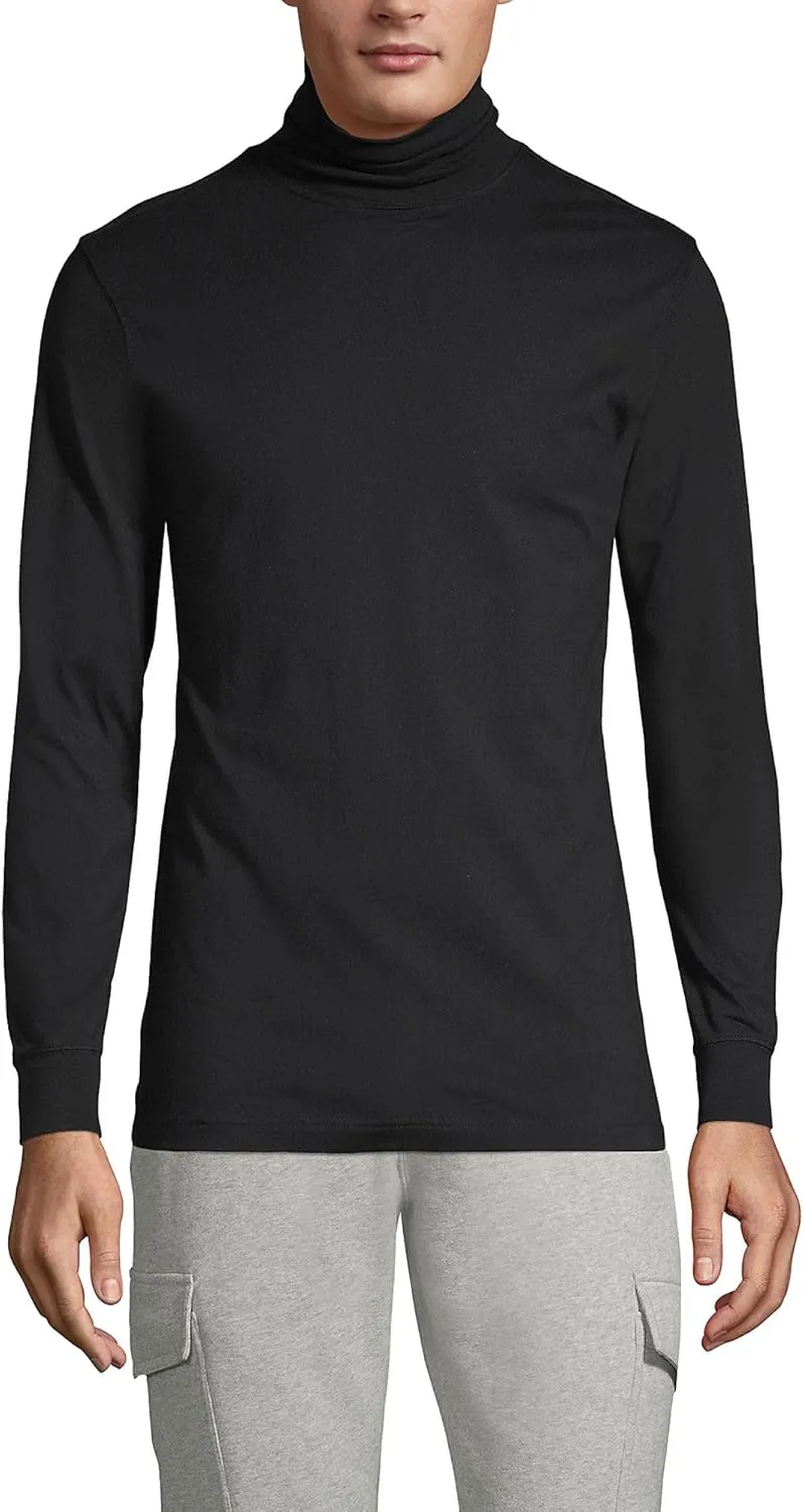 Lands' End Men's Super-T Cotton-Blend Turtleneck Shirt