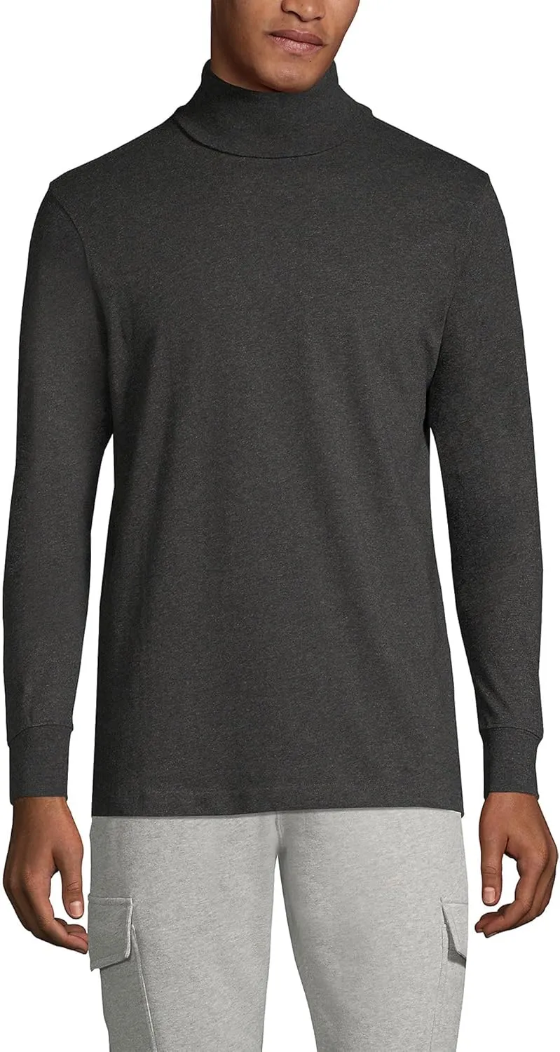 Lands' End Men's Super-T Cotton-Blend Turtleneck Shirt
