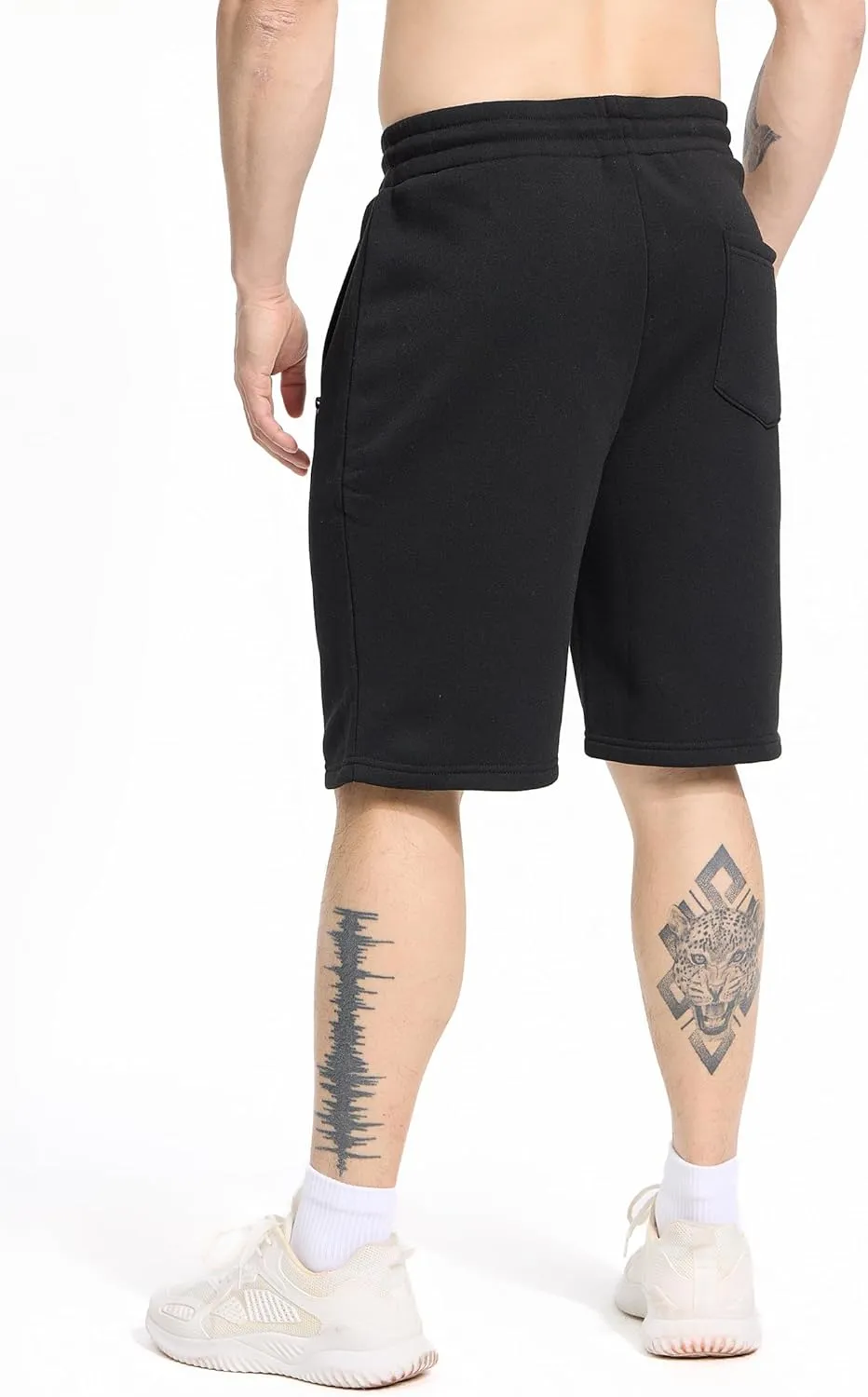Mens Athletic Shorts 3 Pack Woven Dry Fit Gym Shorts with Zipper Pockets Drawstring for Activewear