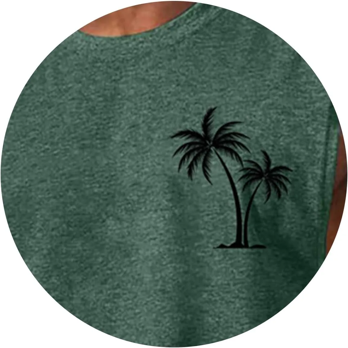 Mens Beach Tank Tops Summer Palm Tree Print Sleeveless Undershirts Hawaiian Vacation Tee Tops Muscle Fit Basic Tees