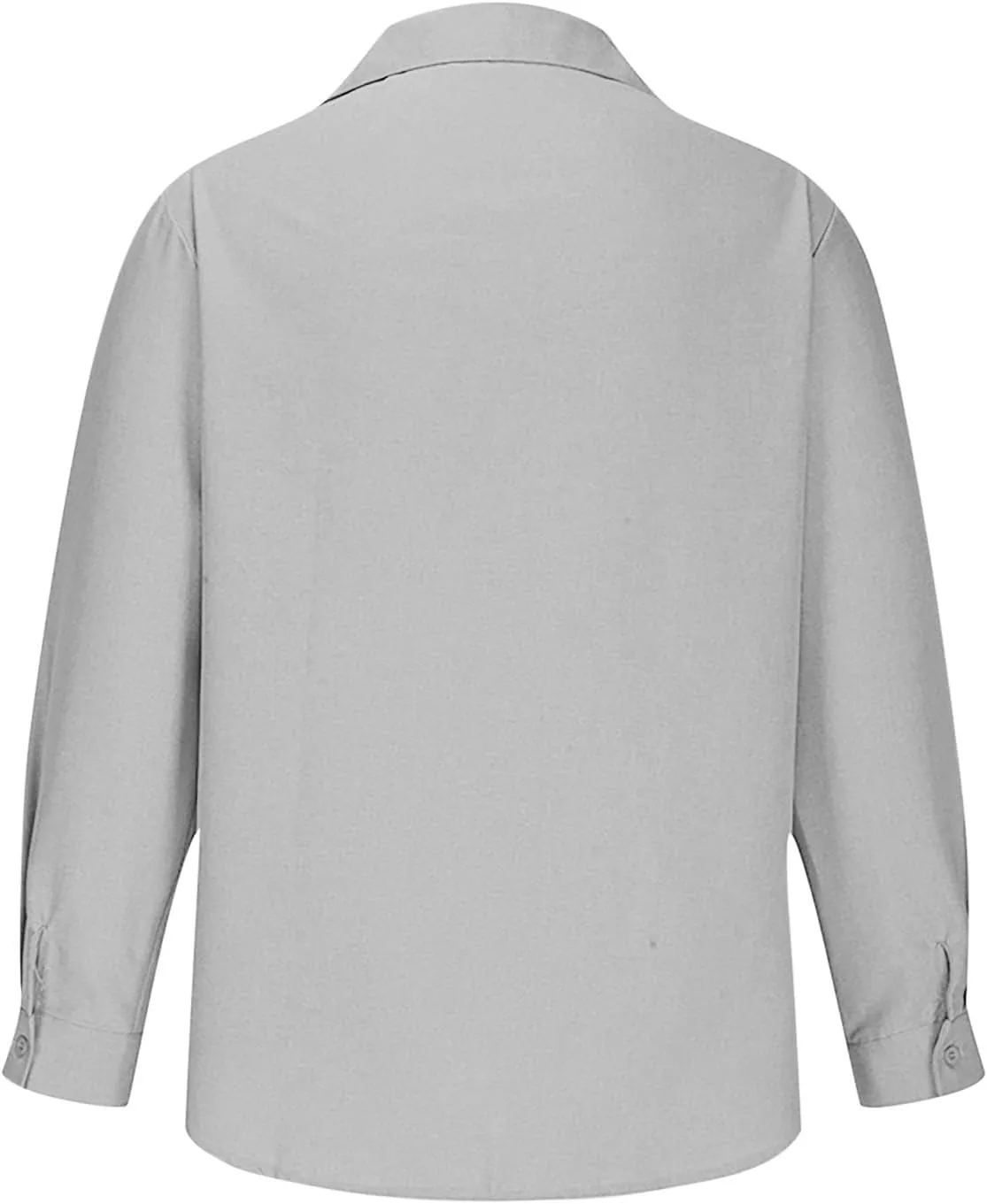 Men's Button Down Shirts Long Sleeve Lapel Collar Cardigan Tops Solid Color Basic Classic Fit Casual Tops