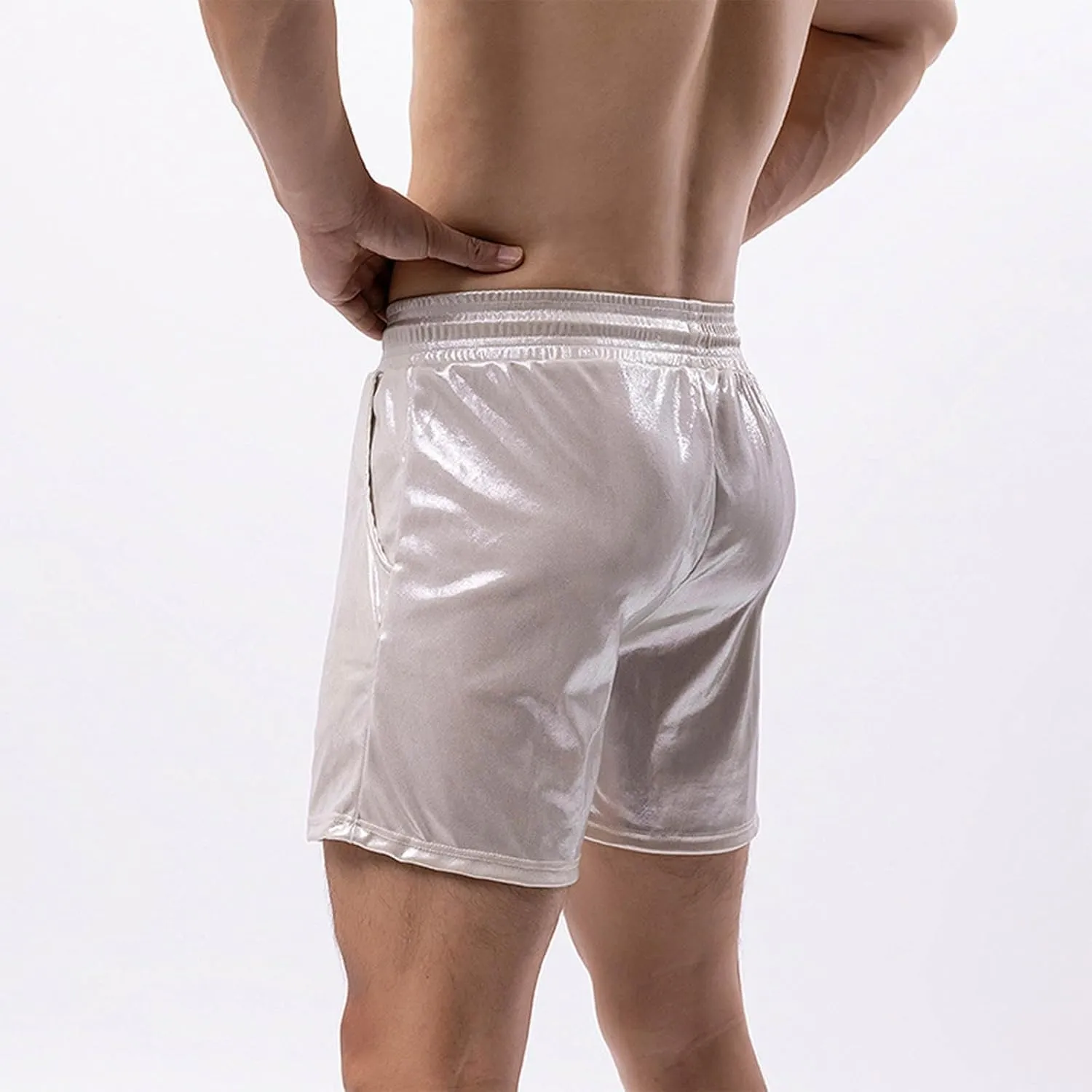 Men's Workout Shorts with Pockets Quick Dry Athletic Elastic Gym Hiking Running Lightweight Activewear Trunks