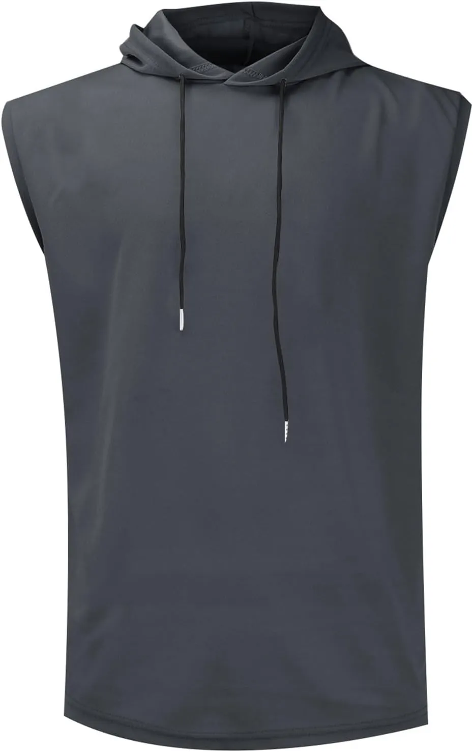 Mens Workout Tank Tops with Hood Athletic Gym Running Shirts Summer Casual Solid Color Sleeveless Hoodies Active Tops