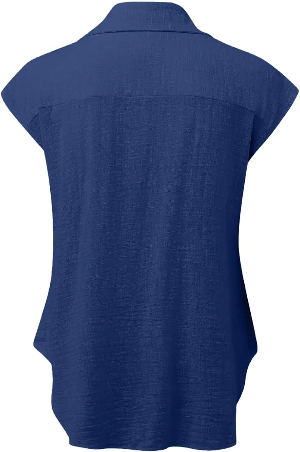 Mzkdieey Linen Button Down Shirt Women Short Sleeve V Neck Collared Blouse Summer Beach Cotton T-Shirts Casual Work Tops