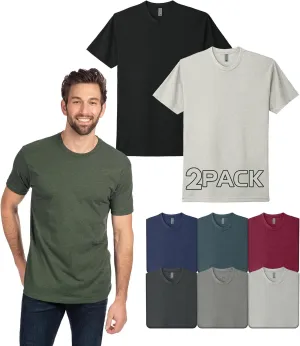 Next Level Apparel 6210 Men's T-Shirts, Pack of Unisex CVC Cotton Blend Bulk Undershirt  Custom Color Set Remera para Hombre