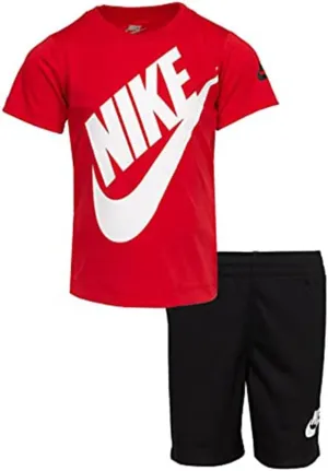 Nike boys Dri-fit Sportswear T-shirt and Mesh Shorts 2-piece Outfit Set