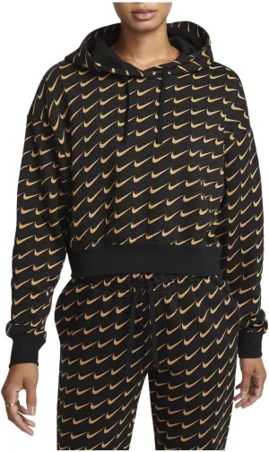 Nike Sportswear Club Fleece Oversized Cropped Monogram Hoodie Womens Size- Medium